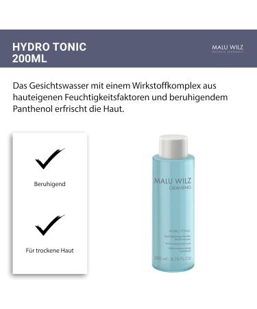 Malu Wilz Hydro Tonic 200 ml | Soothing Facial Water for Sensitive Skin | Alcohol-Free & Vegan Skincare - Buy Online on GoSupps.com