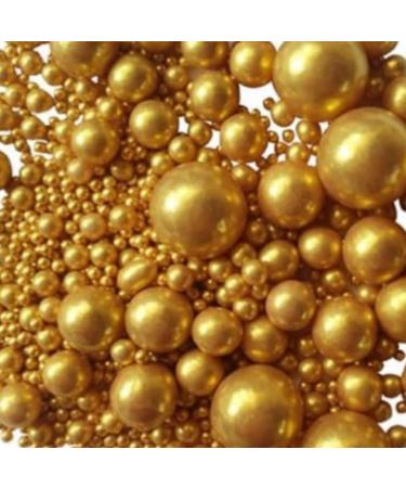 Edible sweets cake decoration golden pearls 120g birthday halloween Thanksgiving Christmas party team dinner cake paper cup of cups cake dessert biscuit sugar sprinkle - Buy Online on GoSupps.com