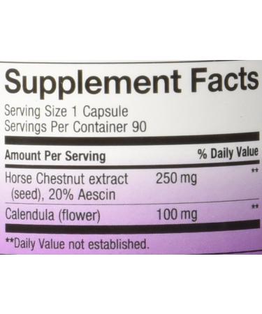 Nature's Way Horse Chestnut 250 mg - 90 Vegan Capsules for Enhanced Circulation - Buy Online on GoSupps.com