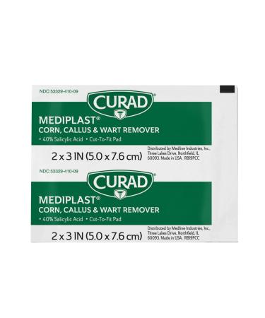 Curad Mediplast Corn, Callus & Wart Remover - 40% Salicylic Acid Pads (25 Pads) - Buy Online on GoSupps.com