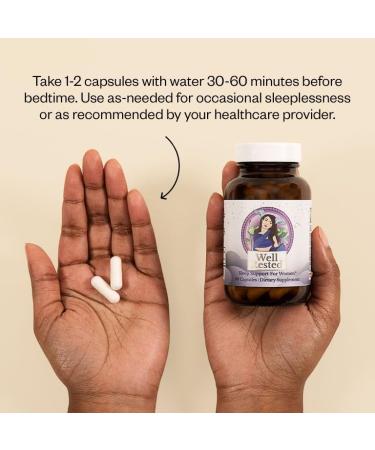 MENOLABS Well Rested Sleep Aid - 60 Capsules - Menopause Supplements for Women with Magnesium Glycinate Melatonin L-Glycine L-Theanine and More Supports Healthy Rest and Promotes Quality Sleep - Buy Online on GoSupps.com