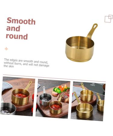 MAGICLULU 5pcs Stainless Steel Sauce Cup Sauce Container Stainless Steel Seasoning Cup Mini Condiments Food Portioner Ketchup Dipping Bowls Sauce Bowl with Handle Pinch Dip Cups Household mediumx5pcs Goldenx5pcs - Buy Online on GoSupps.com