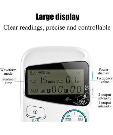 Electronic Acupuncture Treatment Apparatus Portable Acupuncture Massager Machine Adjustable Intensity 2-Channel Output 3 Modes are Available Frequency Adjustable for Pain Relief - Buy Online on GoSupps.com