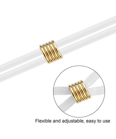 HUIHUIBAO 20 Pieces Eyeglass Chain Ends  Adjustable Spring Rubber Ends Connectors for Eye Glasses Holder Necklace Chain Strap  Gold and Silver Ring (Clear) - Buy Online on GoSupps.com