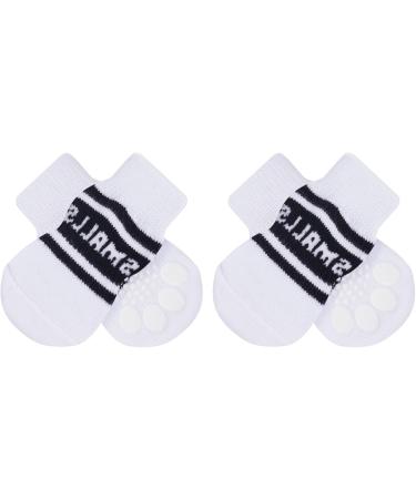 Auauy Indoor Anti-Slip Socks for Dogs & Cats | Silicone Gel Traction Protection | Black & White | Small-Medium Sizes - Buy Online on GoSupps.com