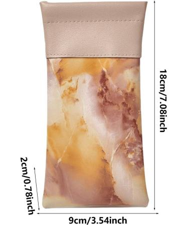 Facynde Water-Repellent Sunglasses Case - Marble PU Leather Squeeze Top Bag for Men & Women - Soft Stylish Pink Glasses Holder - Buy Online on GoSupps.com