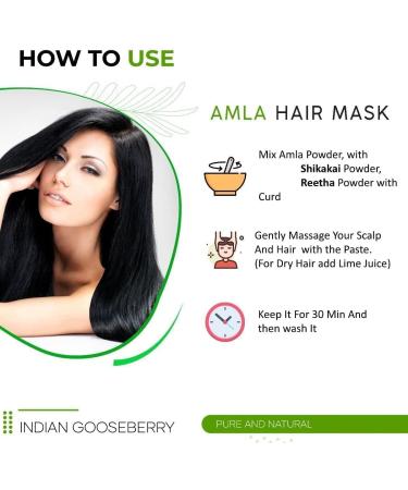 Amla Powder for Hair Growth (250 Grams) | Ideal for Hair & Skin | 100% Natural No Preservatives No Color or fragrance added - Buy Online on GoSupps.com