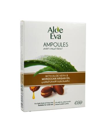 bonballoon Aloe Eva Ampoules With Aloe Vera That Is Rich And Moroccan Argan Oil For Hair Silky And Smooth (4 Ampoules x 15 ml Each one)