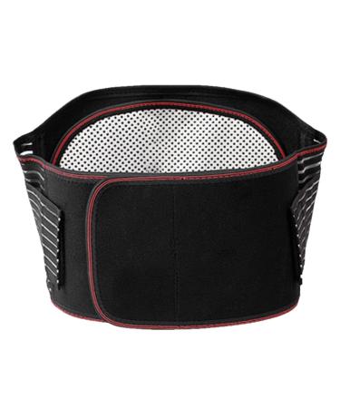 Belly wrap hot belly slipproof heating waist pad unisex portable elastic stretchable protective lumbar spine lbc04 black l