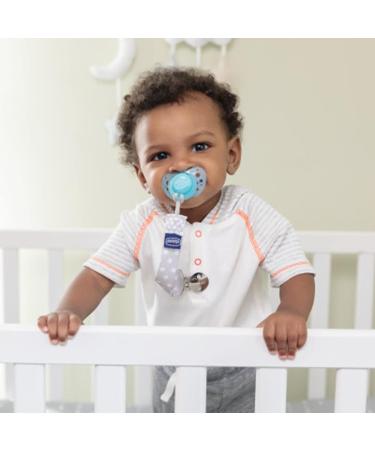 Chicco Universal Two in One Pacifier Clip/Holder with Soft Attachment Ring - Grey/White - Buy Online on GoSupps.com