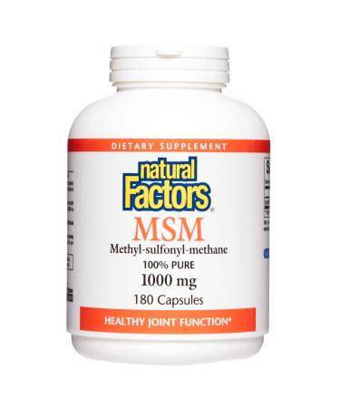 Natural Factors MSM Methyl-Sulfonyl-Methane 1000 mg 180 Capsules
