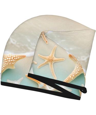 Super Absorbent Beach Starfish Hair Cap for Women - Quick Dry Elastic Wrap for Long Thick Hair - Buy Online on GoSupps.com