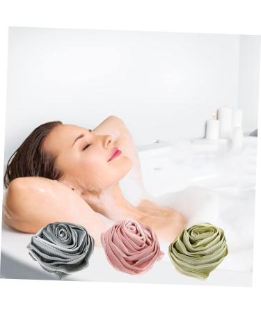 Shop Housoutil 3pcs Rose Bath Balls - Natural Body Sponge & Shower Scrubber | Bubble Maker & Back Scrubber for Luxurious Bathing Experience - Buy Online on GoSupps.com