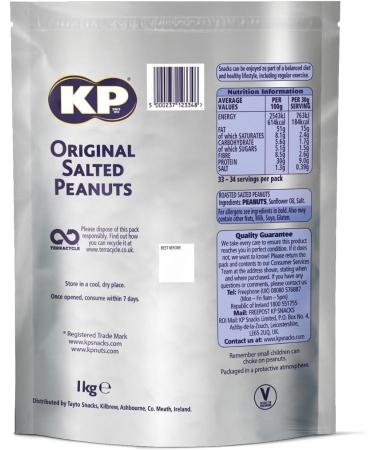 KP Nuts KP Dry Roasted Peanuts 1KG KP Original Salted Peanuts 1KG KP Peanuts Bundle Of 2 Dry And Salted Peanuts 2KG Boxed Treatz - Buy Online on GoSupps.com
