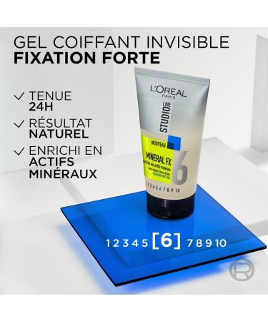 L OR AL PARIS - Gel Coiffant Fixation Forte - Enrichi aux Actifs Min raux - Tenue 24H Sans R sidus -Tous Types de Cheveux - Studio Line Mineral FX - 150 ml - Buy Online on GoSupps.com