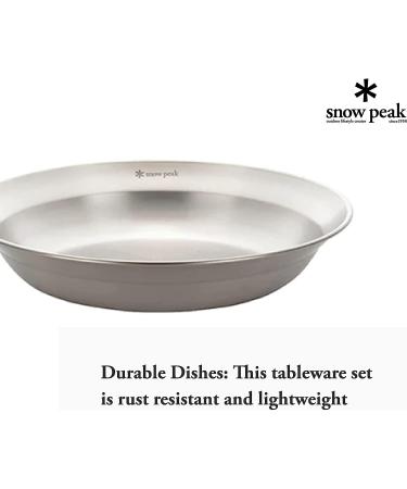 Snow Peak Tableware Dish - Lightweight, Rust Resistant, Durable Bowl - 8.25 x 8.25 x 1.5 in - Buy Online on GoSupps.com