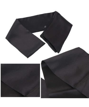 XTREND 2Pcs Women's Satin Edge Scarves for Wigs - 58 Inch Non Slip Hair Wrap & Grip Band for Yoga, Makeup & Sport - Silk Edge Laying Scarf in Black - Buy Online on GoSupps.com