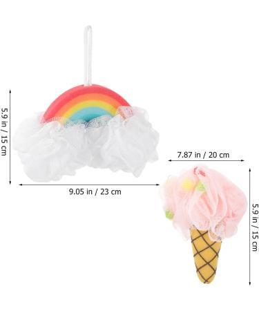 2pcs Exfoliating Shower Sponge for Women - Body Scrubber Bath Sponge & Skin Cleaner - Buy Online on GoSupps.com