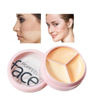 JPSDOWS Cream Concealer Palette | 3-in-1 Contouring and Brighten Concealer Palette Cream Concealer Contour Foundation Concealer Waterproof Color Concealer for Concealer Makeup at JPSDOWS