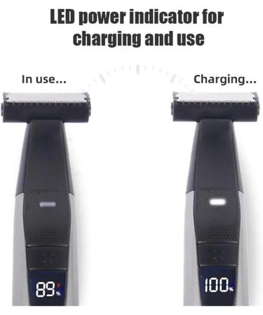 Buy Portable Electric Shaver & Full Body Trimmer | USB T-Blade Razor for Men & Women - LED Digital Display Washable - Buy Online on GoSupps.com