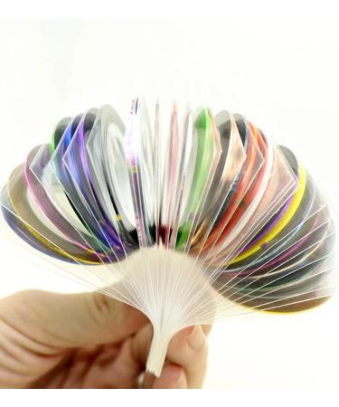 10 Rolls Coloful Sliders Nail Art Striping Tape Lines Width 1mm-Striping Tape for Nail Art-Nail Striping Tape Foil-Nail Striping Tape Thick-Nail Striping Tape with Dispenser-Self-Adhesive DIY Nail Art Tape - Buy Online on GoSupps.com