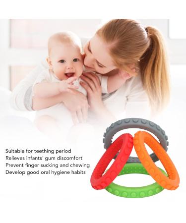 Buy Baby Bite Ring Toys | Silicone Bite Bracelets for Gum Relief | Coolable & Heat-Resistant Finger Skill Toys - Buy Online on GoSupps.com