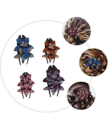 Beaupretty Hair Three-tooth clip rhinestone floral hair clips flower hairpin barrettes rhinestone headpiece rhinestone flower barrettes dense Miss rhinestone clip Clips - Buy Online on GoSupps.com
