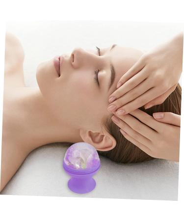 Housoutil Silicone Ice Cube Tray & Face Roller - Skin Care Tool for Facial Massage - Purple 9.5x7.2cm - International Shipping Available - Buy Online on GoSupps.com