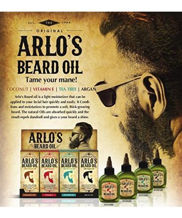 Arlo 99% Natural Beard Oil 2.5oz - Pro-Growth Enhancer for Thicker Beard Growth - Buy Online on GoSupps.com