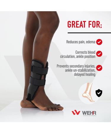 WEHR MalleoCare Step Ankle Brace - Universal Size Adjustable Stabilizer for Post-Op & Ligament Support - Comfortable & Lightweight - Buy Online on GoSupps.com