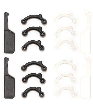 VANANA 6 Pairs Nose Lifting Shaper Inserts 3 Sizes Invisible Nose Lifter Soft Silicone No Pain Nose Up Corrector Beauty Tool Comfortable Easy Install Removable (Black & White)