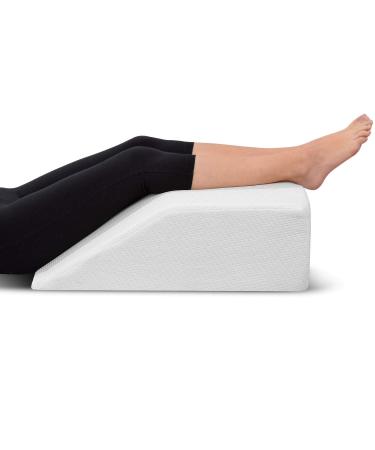 Leg Elevation Memory Foam Pillow with Removeable, Washable Cover - Elevated Pillows for Sleeping, Blood Circulation, Leg Swelling Relief and Sciatica Pain Relief - Pillow for Back Pain and Pregnancy