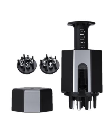 Ruwshuuk scalp oil applicator |Scalp fluid comb root ridge applicator bottle portable head massage device scalp massage device for at home and travel paste + liquid head black version