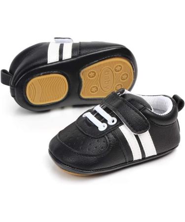 MASOCIO Baby First Walking Shoes | Anti-Slip Infant Trainer Sneakers 6-12 Months - Black - Buy Online on GoSupps.com