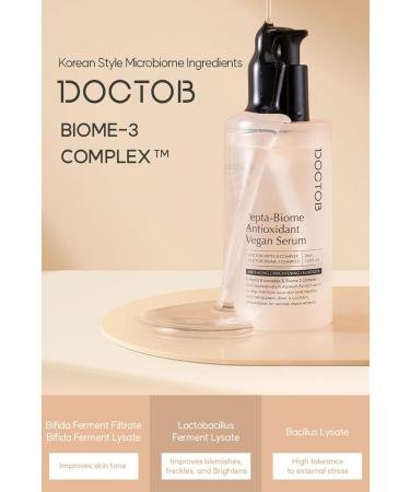 DOCTOB Pepta-Biome Antioxidant Vegan Serum- Deep Hydration Anti-Aging Reduces Redness & Acne Smoother Youthful Skin 50ml / 1.69 fl.oz - Buy Online on GoSupps.com