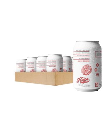 KOIOS SPARKLING BRAIN ENERGY - Blood Orange - Nootropic Beverage, Enhance Brain Function, Memory, Productivity, Contains Lions Mane Mushroom & MCT Oil, Natural Caffeine, Gluten-Free, Vegan (12 PACK)