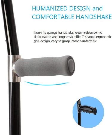 Forearm Crutches with Adjustable Support Ergonomic Comfortable Wrist Handle Lightweight Aluminum Heavy Duty for Standard and Tall Adults Chaser of Light - Buy Online on GoSupps.com