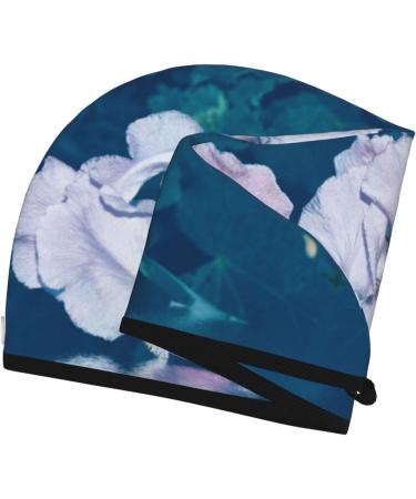 Bright Colorful Iris Flowers Microfiber Hair Towel - Soft Super Absorbent Quick Dry Hair Wrap for Long Curly & Thick Hair - Buy Online on GoSupps.com