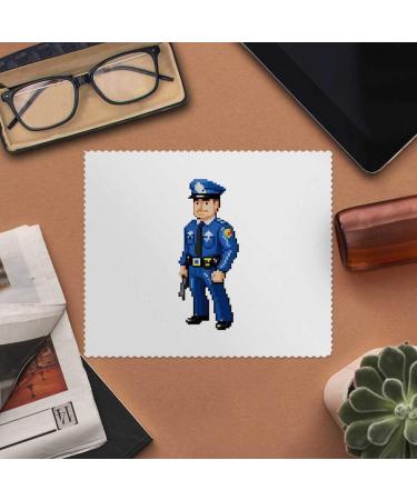 Buy 2 x Pixel Art Police Officer Microfiber Cleaning Cloths | High-Quality Lens & Glasses Cleaner - International Shipping Available - Buy Online on GoSupps.com