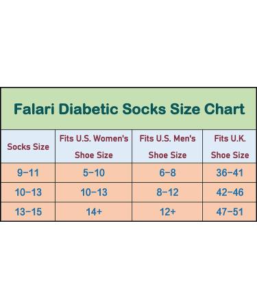 Physicians Approved Diabetic Socks Crew Unisex 12-Pack 10-13 Black - Falari - Buy Online on GoSupps.com