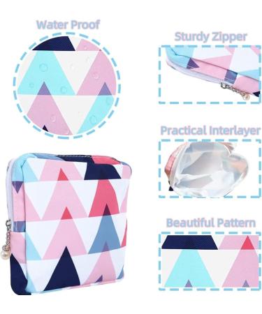3Pcs Sanitary Pad Holder Period Bag with Zipper | Tampon Storage Pouch for Girls - School Balloon Design - Buy Online on GoSupps.com