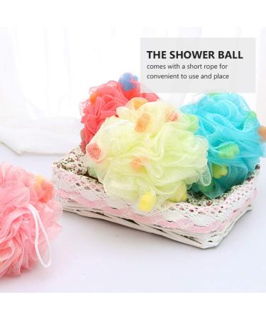 Buy 8pcs Sponge Bath Ball Shower Pouf - Mesh Bath Scrubber & Loofahs for Comfortable Bathing | International Shipping - Buy Online on GoSupps.com