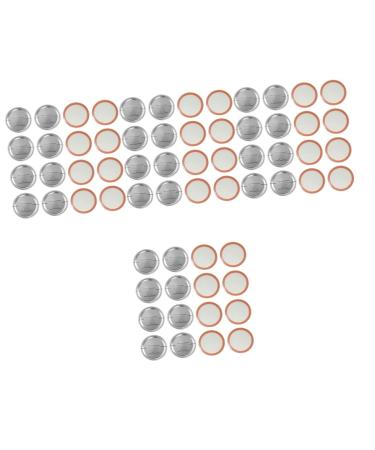 POPETPOP 120 Pcs Mason Jar Lids Replacement Wide Mouth Mason Jars Caps Cover Wide Mouth Canning Lids Regular Mouth Canning Lids Mason Jar Sealing Lid Tin Mason Rings Pan Tinplate Leakproof Silverx4pcs 8.6X8.6X0.2CMx4pcs
