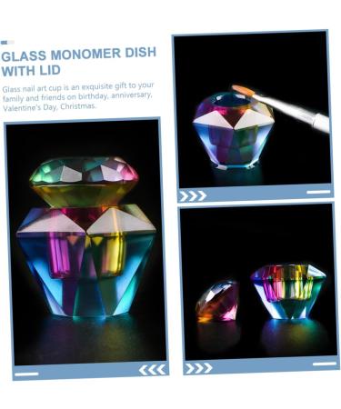 Glass Mug with Lid Glass Cups with Lid Shot Glass with Lid Glass Mugs with Lids Glass Cup with Lid Nail Glass Cup Dappen Dish Nail Glass Bowl Dappen Bowl Acrylic Manicure Tools - Buy Online on GoSupps.com