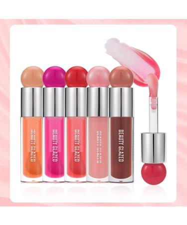 Big Brush Head Lip Gloss Moisturizing & Nourishing Lip Oil Non-Sticky Long Lasting Jelly Liquid Lipsticks Lip Tint Lip Glaze Makeup Gift for Women (# 104) - Buy Online on GoSupps.com