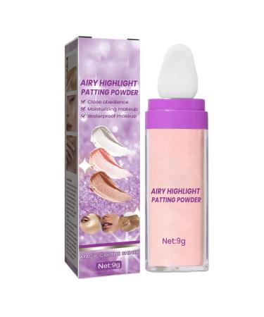 Powder highlighter makeup facial light powder 9 g waterproof oilregulating highlighter makeup for all skin types face and body pink