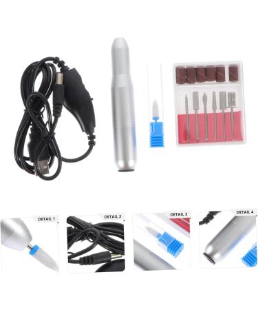 minkissy 1 Set Nail Polisher Portable Nail Drill Pedicure Kit Nail Art Kit Pen Nail Polish Kit Small Nail Gel Polish Kit Small Nail Set Aluminum Alloy - Buy Online on GoSupps.com
