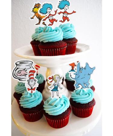 21 Toppers for Seuss Cake Topper Happy Birthday Doctor Cake Toppers Cake Decorations for Bday Theme Party - Buy Online on GoSupps.com