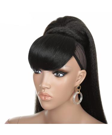 Clke 24 inch ponytail extensions yaki ponytail extension long hair part braid synthetic ponytail extension afro kinky Straight clip in ponytail extension with pony