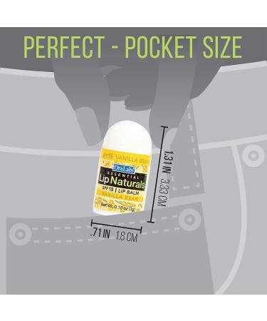 Lip Naturals Mini Lip Balm Pack with SPF-15 Sunscreen | 12-count Assorted with Keychain | Made in USA | Tea Tree Mint, Vanilla Bean, Bing Cherry Flavors (0.10oz/3g each) - Buy Online on GoSupps.com